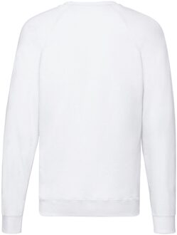 Fruit of the Loom Unisex Lichtgewicht Raglan Sweatshirt voor volwassenen (Wit) - maat M
