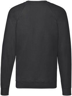 Fruit of the Loom Unisex lichtgewicht raglan sweatshirt voor volwassenen Zwart