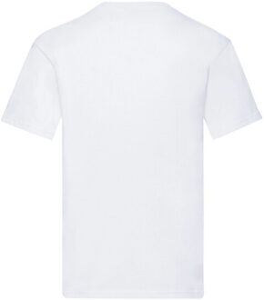 Fruit of the Loom Unisex origineel v hals t-shirt voor volwassenen Wit - S