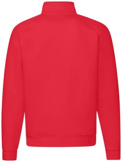 Fruit of the Loom Unisex premium sweatshirt met kwart ritssluiting voor volwassenen Rood