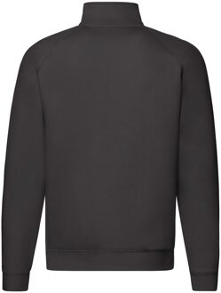 Fruit of the Loom Unisex premium sweatshirt met kwart ritssluiting voor volwassenen Zwart