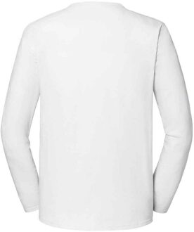 Fruit of the Loom Unisex volwassen Iconic 195 Premium T-shirt met lange mouwen (Wit) - 5XL