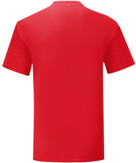 Fruit of the Loom Unisex volwassen iconisch t-shirt Rood - 4XL