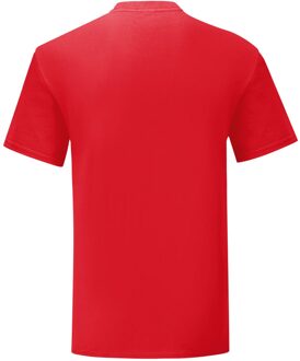 Fruit of the Loom Unisex volwassen iconisch t-shirt Rood
