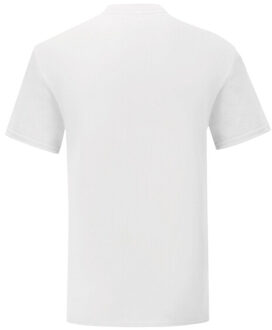 Fruit of the Loom Unisex volwassen iconisch t-shirt Wit - S