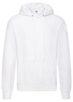 Fruit of the Loom Unisex Volwassenen Klassiek Sweatshirt met capuchon (Wit) - maat XL