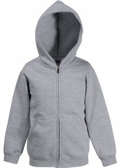 Fruit of the Loom vest met capuchon - grijs - voor kinderen - capuchonvest - katoen