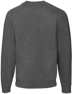 Fruit of the Loom Volwassenen Unisex Klassiek Raglan Sweatshirt (Donkere Heide) - maat S Donkergrijs