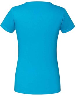 Fruit of the Loom Vrouwen / Dames Fit Ringgesponnen Premium Tshirt (Azuurblauw) - XS