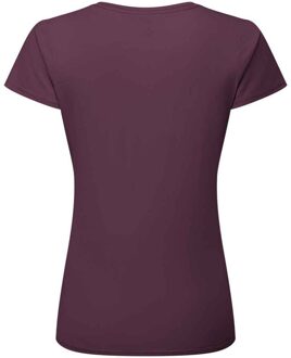 Fruit of the Loom Vrouwen / Dames Fit Ringgesponnen Premium Tshirt (Donkere Pruim) - maat M Paars