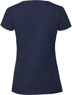 Fruit of the Loom Vrouwen / Dames Fit Ringgesponnen Premium Tshirt (Marine) - maat 2XL Navy