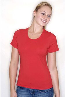 Fruit of the Loom Vrouwen / Dames Fit Ringgesponnen Premium Tshirt (Rood) - 2XL