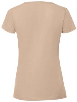 Fruit of the Loom Vrouwen / Dames Fit Ringgesponnen Premium Tshirt (Woestijnzand) - XL