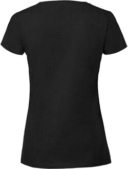 Fruit of the Loom Vrouwen / Dames Fit Ringgesponnen Premium Tshirt (Zwart) - S