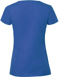 Fruit of the Loom Vrouwen / Dames Ringgesponnen Premium T-Shirt (Colbalt) - maat S Blauw