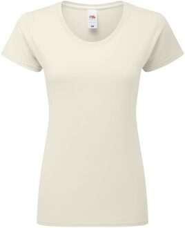 Fruit of the Loom Vrouwen / Dames Ringgesponnen Premium T-Shirt (Natuurlijk) - maat 2XL Naturel