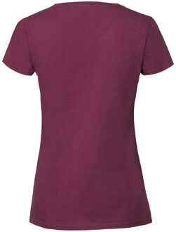 Fruit of the Loom Vrouwen / Dames Ringgesponnen Premium T-Shirt (Oxblood) Rood - S