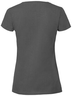 Fruit of the Loom Vrouwen / Dames Ringgesponnen Premium T-Shirt (Pencil Grijs) - XL