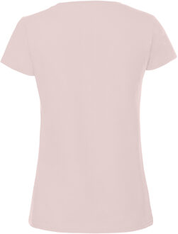 Fruit of the Loom Vrouwen / Dames Ringgesponnen Premium T-Shirt (Poederroos) - maat Roze