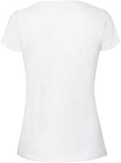 Fruit of the Loom Vrouwen / Dames Ringgesponnen Premium T-Shirt (Snow) Wit - S