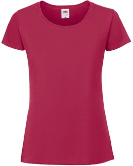 Fruit of the Loom Vrouwen / Dames Ringgesponnen Premium T-Shirt (Veenbes) Bessenrood - XS