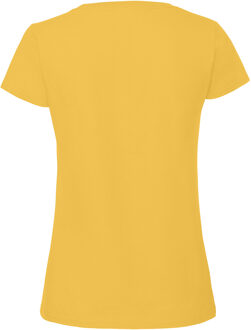 Fruit of the Loom Vrouwen / Dames Ringgesponnen Premium T-Shirt (Zonnebloem) Geel