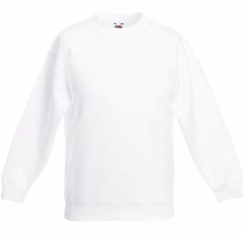 Fruit of the Loom Witte katoenmix sweater voor jongens 14-15 jaar (170/176)