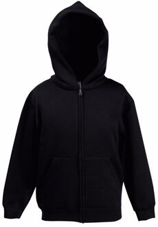 Fruit of the Loom Zwart katoenmix vest met capuchon voor jongens