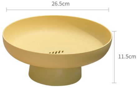 Fruit Opbergrek Verwijderbare Snack Lade Afdruiprek Mand Snoep Plaat Thuis Organisator Keuken Tool Voor Groente Cookies geel