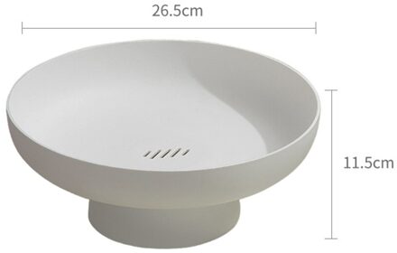 Fruit Opbergrek Verwijderbare Snack Lade Afdruiprek Mand Snoep Plaat Thuis Organisator Keuken Tool Voor Groente Cookies wit