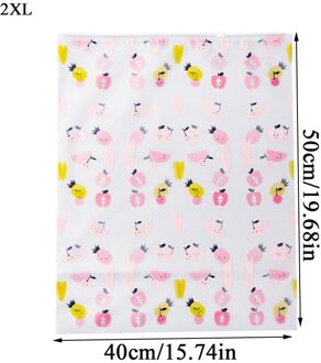 Fruit Patroon Afdrukken Transparante Pouch Toilettas Organisator Opslag Ziplock Zak Casual Mode Leuke Huishoudelijke Verzameling Gereedschappen 2XL