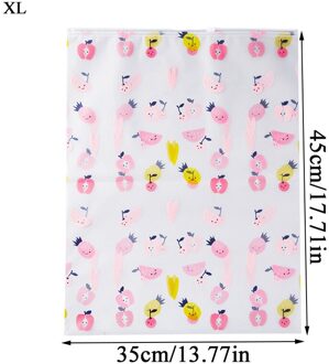 Fruit Patroon Afdrukken Transparante Pouch Toilettas Organisator Opslag Ziplock Zak Casual Mode Leuke Huishoudelijke Verzameling Gereedschappen XL