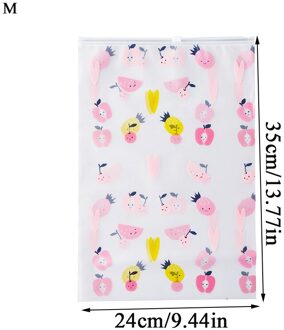 Fruit Patroon Afdrukken Transparante Pouch Toilettas Organisator Opslag Ziplock Zak Casual Mode Leuke Huishoudelijke Verzameling Gereedschappen