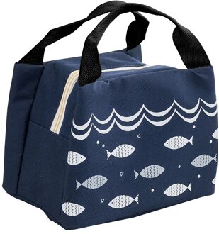 Fruit Picknick Diner Opslag Koeltas Vis Voedsel Isolatie Lunch Handtas Koud Draagbare Zware Ijs Pouch blauw