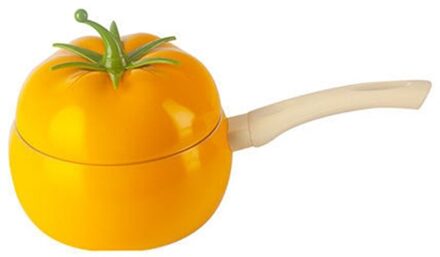 Fruit Tomaat Vorm Koekenpan Koken Pot Steelpan Inductie Fornuis Aluminium Kookgerei Anti-aanbak Huis Keuken Benodigdheden Oranje