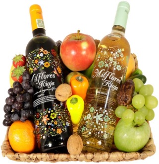 Fruitmand Rode en Witte wijn Ø 30cm