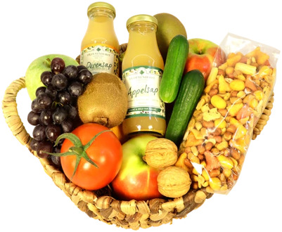 Fruitmand Sappen borrelmix Ø 25cm