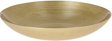 Fruitschaal - D30 cm - goud - glas - rond - decoratie schaal