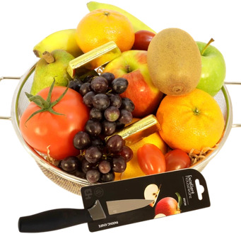 Fruitschaal groot + stevig fruitmes