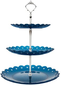 Fruitschaal Huishoudelijke Plastic Snack Schotel Servies Dessert Lade Wedding Party Drie-Tier Fruit Lade Huishouden Fruitschaal # W B