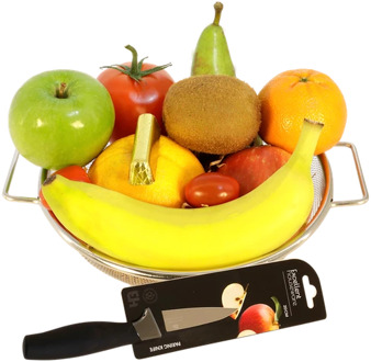 Fruitschaal klein + stevig fruitmes