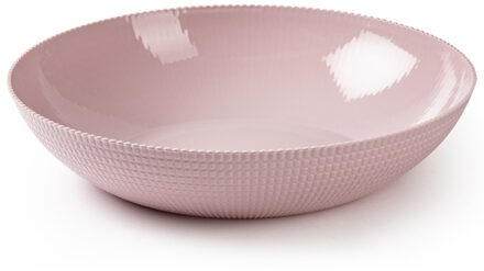Fruitschaal - kunststof - roze - D30 x H6.5 cm - serveerschaal