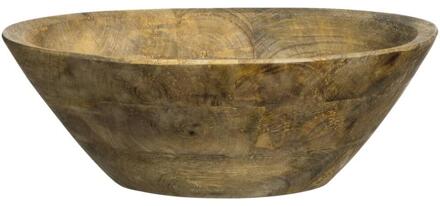 Fruitschaal Mangohout ø 30 X 10 Cm Bruin