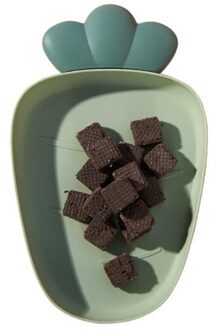 Fruitschaal Plastic Snack Dessert Gerechten Taart Snoep Schotel Banaan Wortel Aardbei Kinderen Plaat Servies Thuis Party Platen groen radish