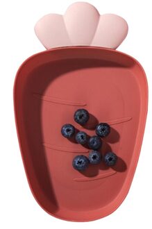 Fruitschaal Plastic Snack Dessert Gerechten Taart Snoep Schotel Banaan Wortel Aardbei Kinderen Plaat Servies Thuis Party Platen rood radish