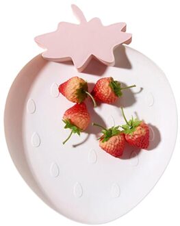 Fruitschaal Plastic Snack Dessert Gerechten Taart Snoep Schotel Banaan Wortel Aardbei Kinderen Plaat Servies Thuis Party Platen wit aardbei