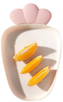 Fruitschaal Plastic Snack Dessert Gerechten Taart Snoep Schotel Banaan Wortel Aardbei Kinderen Plaat Servies Thuis Party Platen wit radish