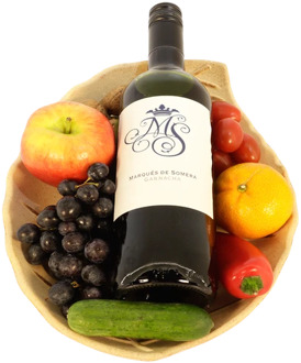 Fruitschaal rode wijn L 30cm X B 22cm