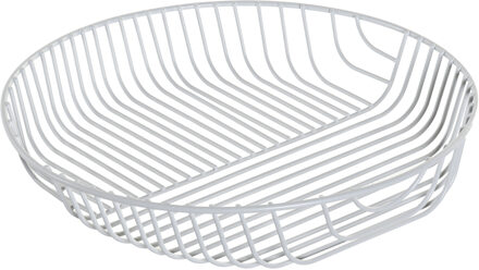 Fruitschaal - wit - metaal - 30 x 30 cm - serveerschaal