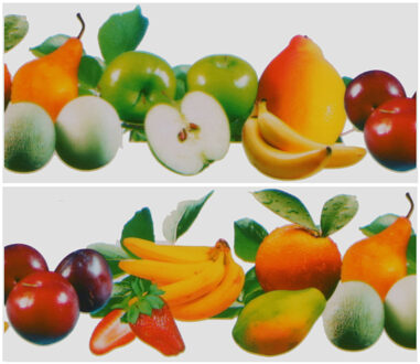 Fruitvliegjes val fruit raamstickers - 3x stickers - ongedierte bestrijding